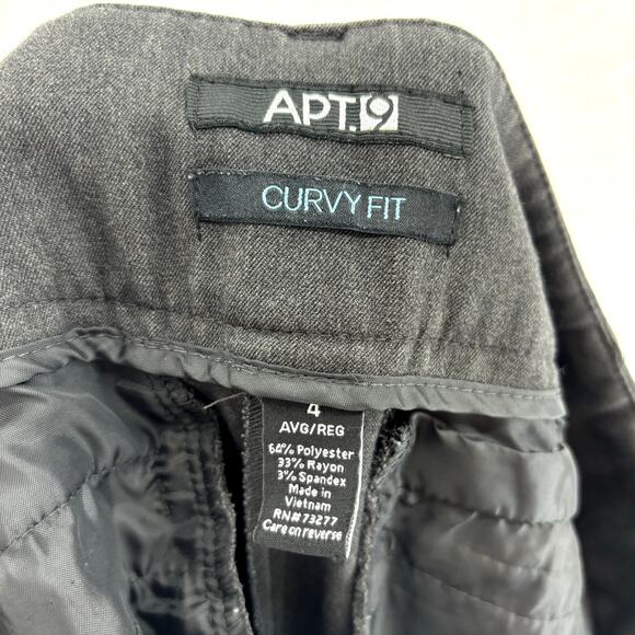 Apt. 9 Curvy Fit Dark Gray Bootcut Dress Pants Work Business School Women size 4 - Picture 9 of 9